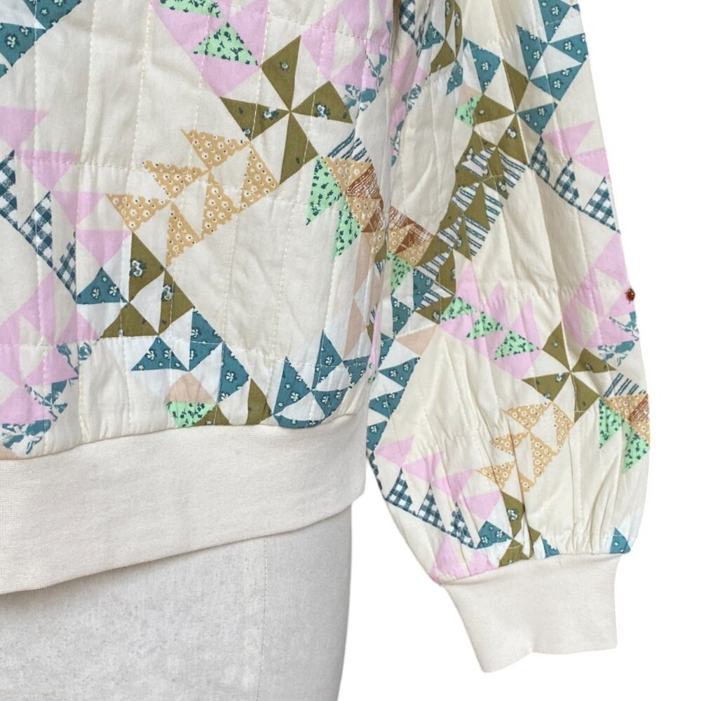 Universal Thread Patchwork Quilted Sweatshirt Gra… - image 4